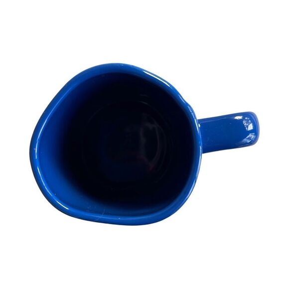 Rae Dunn Hanukkah Inspired Coffee Mug (Happy Challah Days) Blue Gold NWOT - Picture 7 of 8